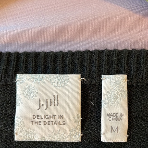 J. Jill lace front sweater with super shiny buttons - Picture 7 of 7